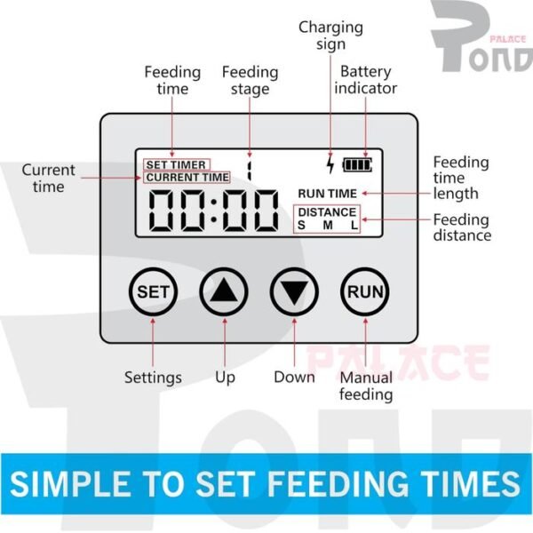 Autofeeder Kolam Ikan Koi Sunsun 6L Auto Feeder Automatic Pond Feeder - Gambar 4