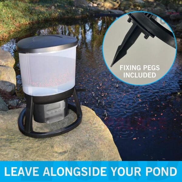 Autofeeder Kolam Ikan Koi Sunsun 6L Auto Feeder Automatic Pond Feeder - Gambar 3