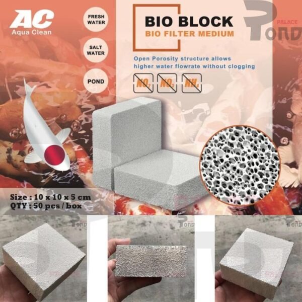 Bio Cube Aquaclean Media Filter Rumah Bakteri Block Kolam Koi Chamber Biological Bacteria - Gambar 4