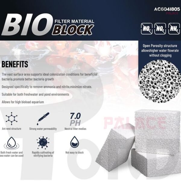 Bio Cube Aquaclean Media Filter Rumah Bakteri Block Kolam Koi Chamber Biological Bacteria - Gambar 2