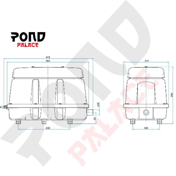 Aerator Nitto Kohki Medo Air Blower LAM 200 Pompa Udara Kolam Koi - Gambar 5