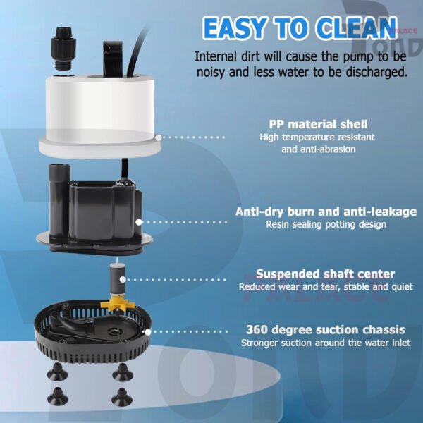 Pompa Air Celup Bottom Suction Pump Grech CHL Aquarium Water Pump Pond Fountain - Gambar 3