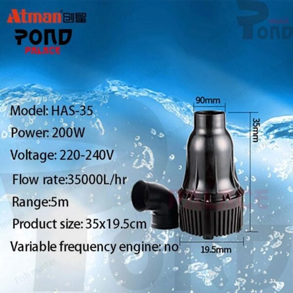 Pompa Kolam Ikan Koi Sirkulasi Atman HAS Water Pump Celup - Gambar 6