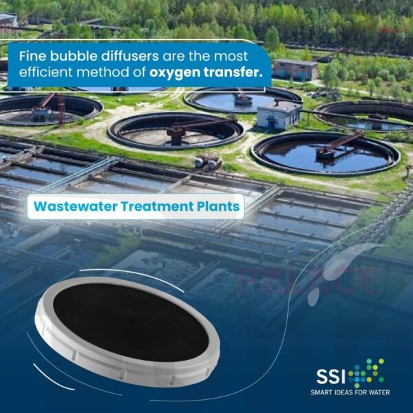 Super Membran Diffuser Kolam Koi 25 CM Made in USA SSI Aeration 10" Wastewater Treatment - Gambar 2