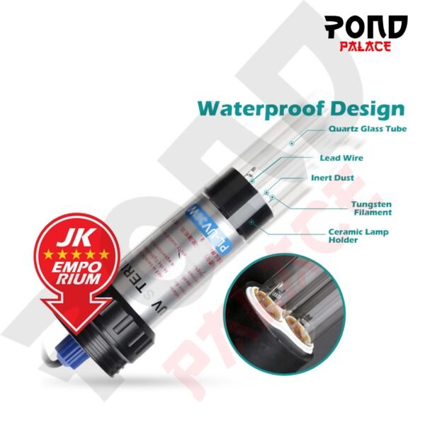 Ultraviolet Celup Pond Koi UV Lampu Kolam PL Double Lamp Sterilizer - Gambar 5